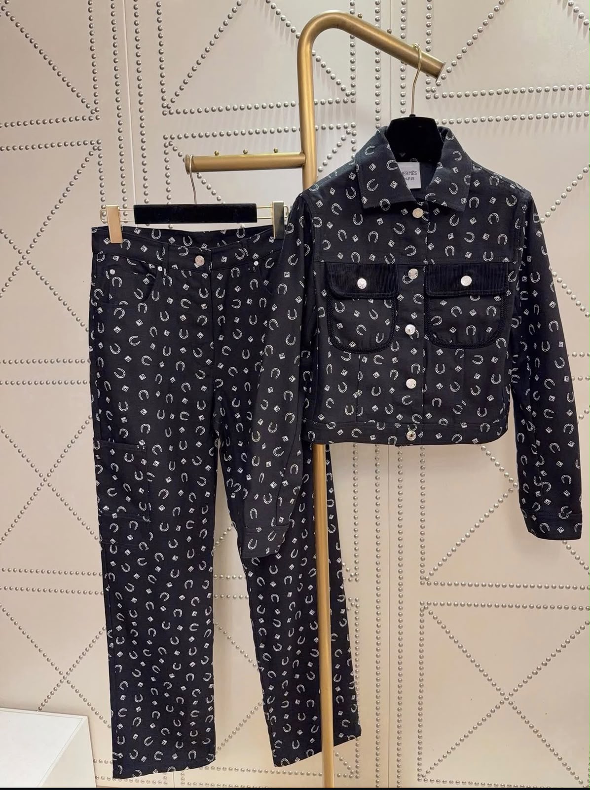 Hermes Porte-Bonheur Bandana Denim Set