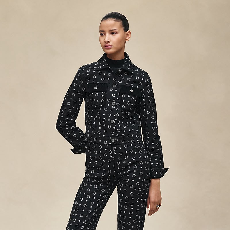 Hermes Porte-Bonheur Bandana Denim Set