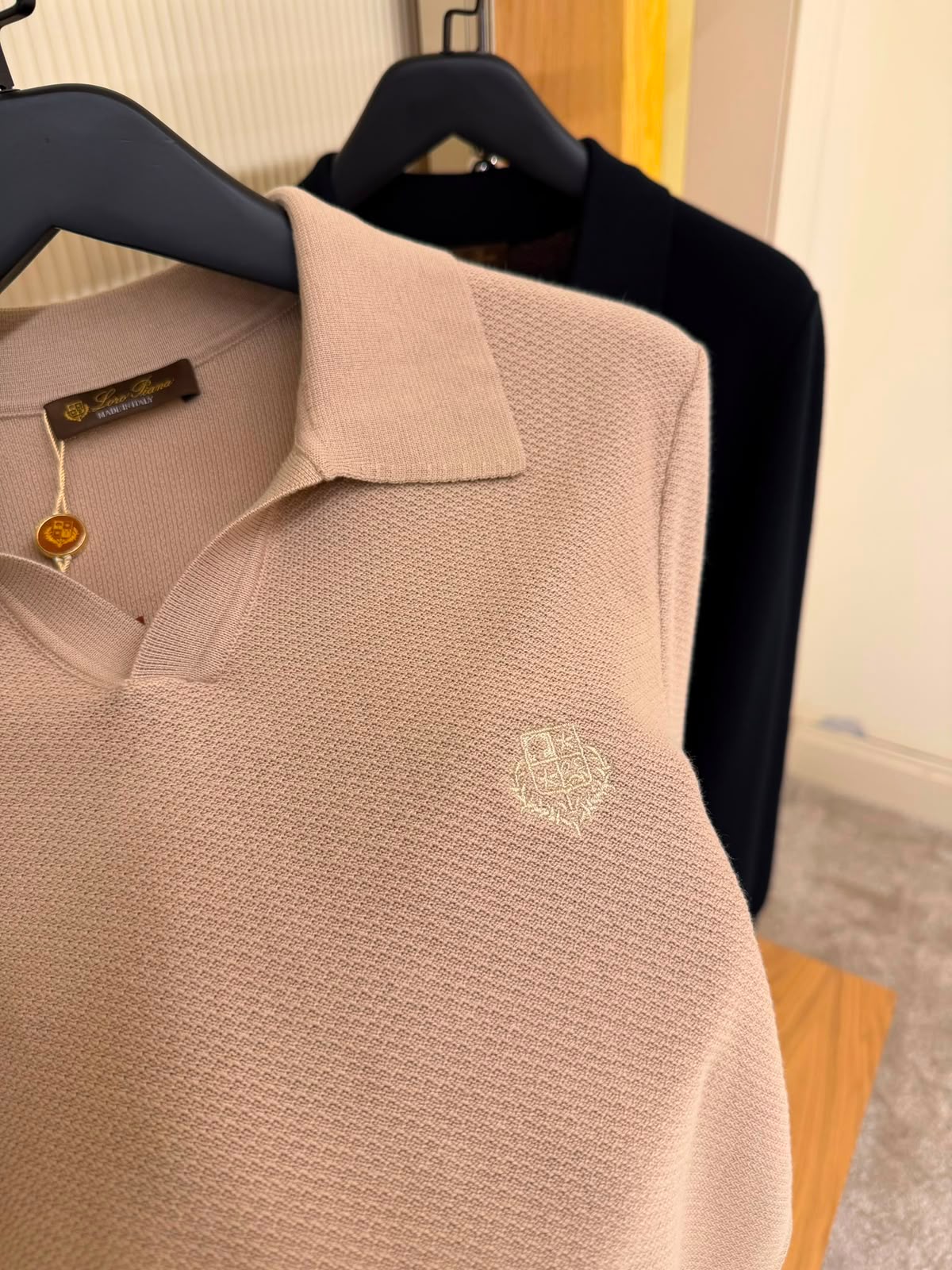 Loro Piana Buttonless Knit Polo Shirt
