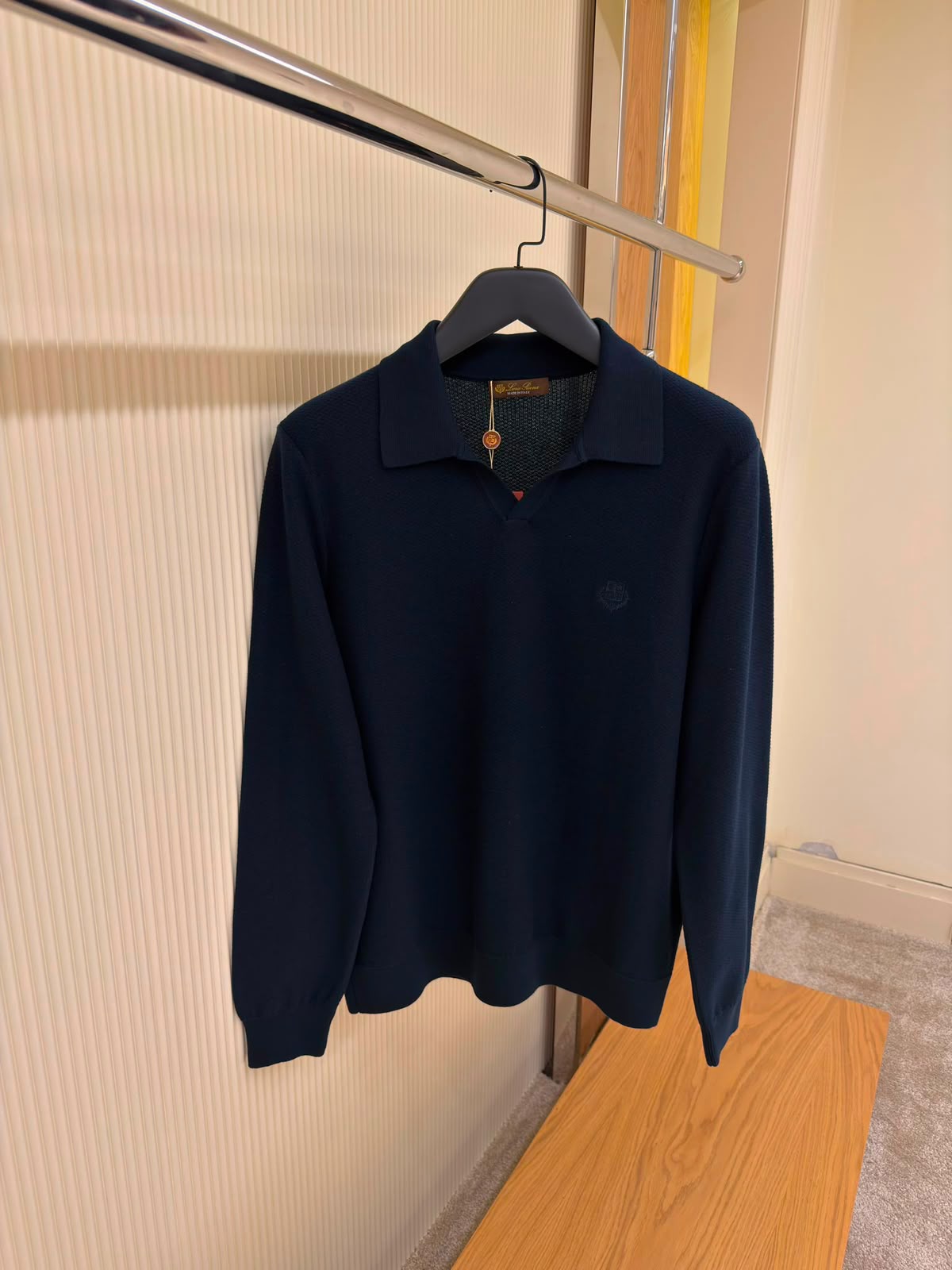 Loro Piana Buttonless Knit Polo Shirt