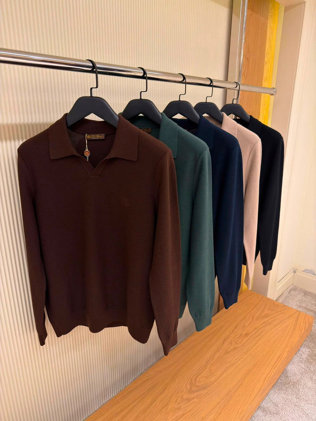 Loro Piana Buttonless Knit Polo Shirt