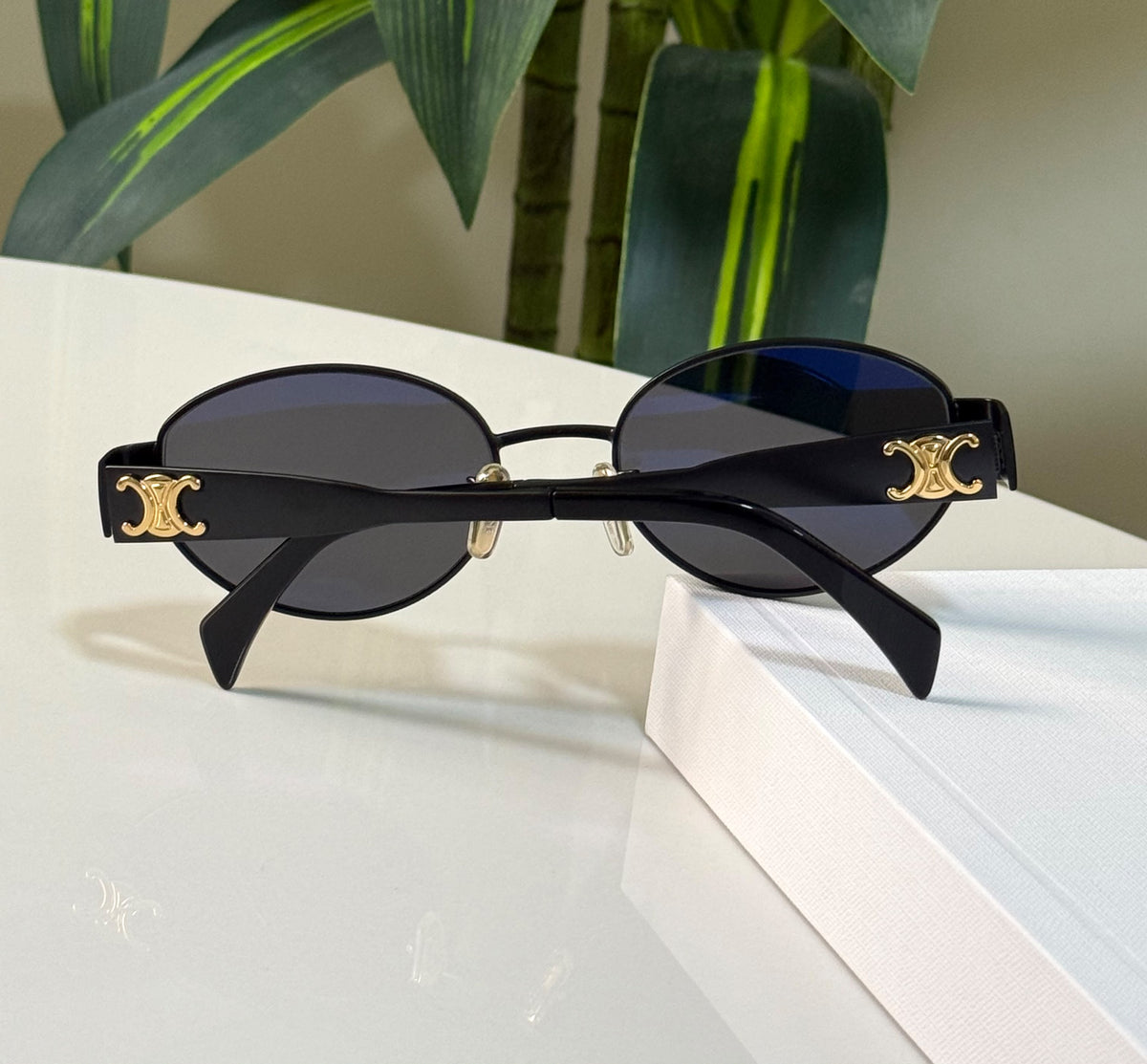 Celine Triomphe Metal 01 Oval Sunglasses