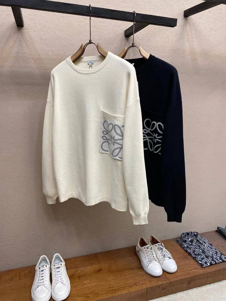 Loewe Anagram Pocket Sweater in Cotton Blend