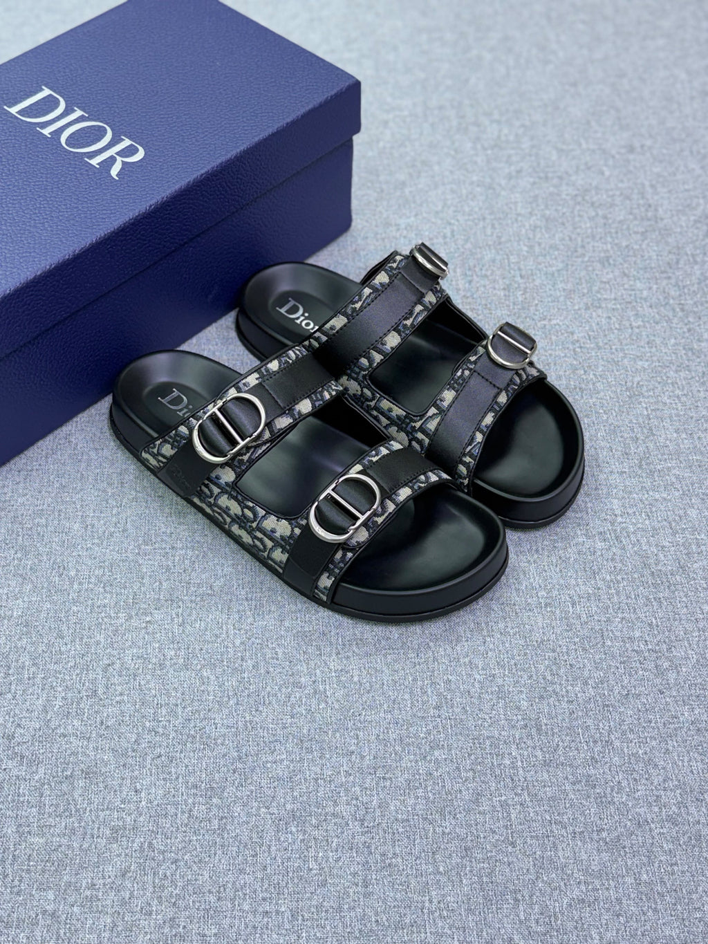 Dior Aqua Sandal Black Dior Oblique Jacquard