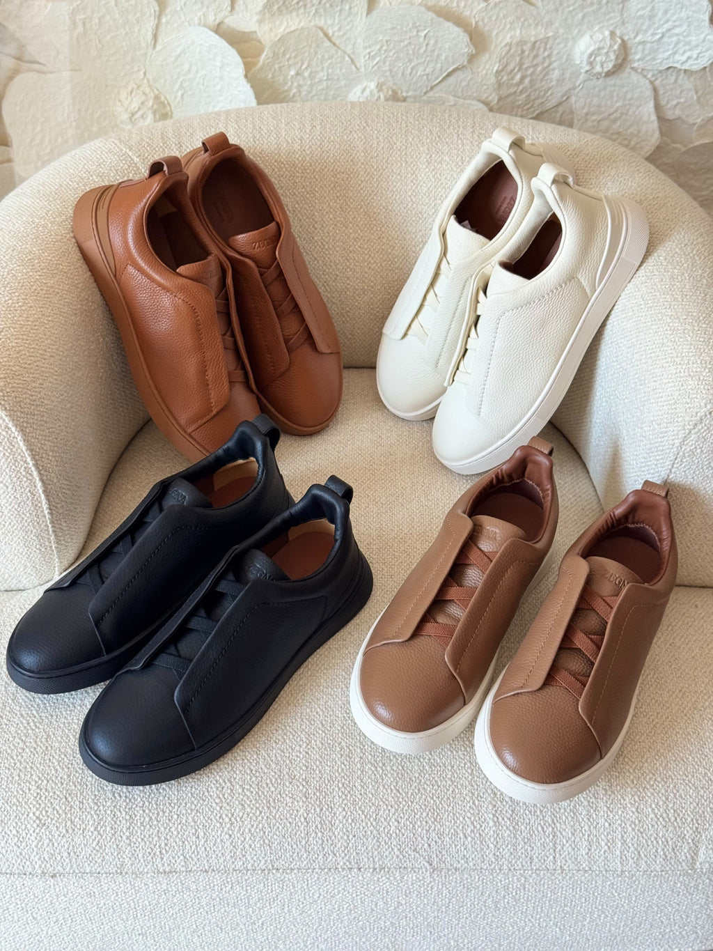 Zegna Triple Stitch Luxury Leisure Shoes