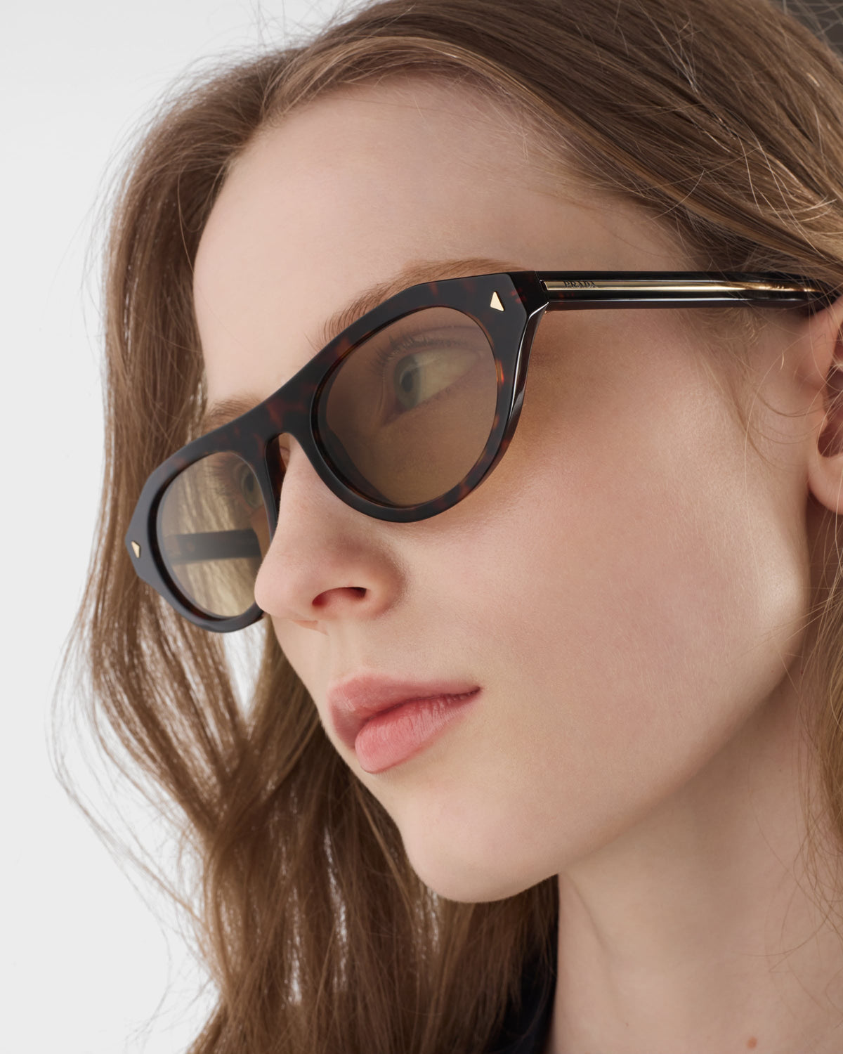 Prada Iconic Metal Plaque Sunglasses