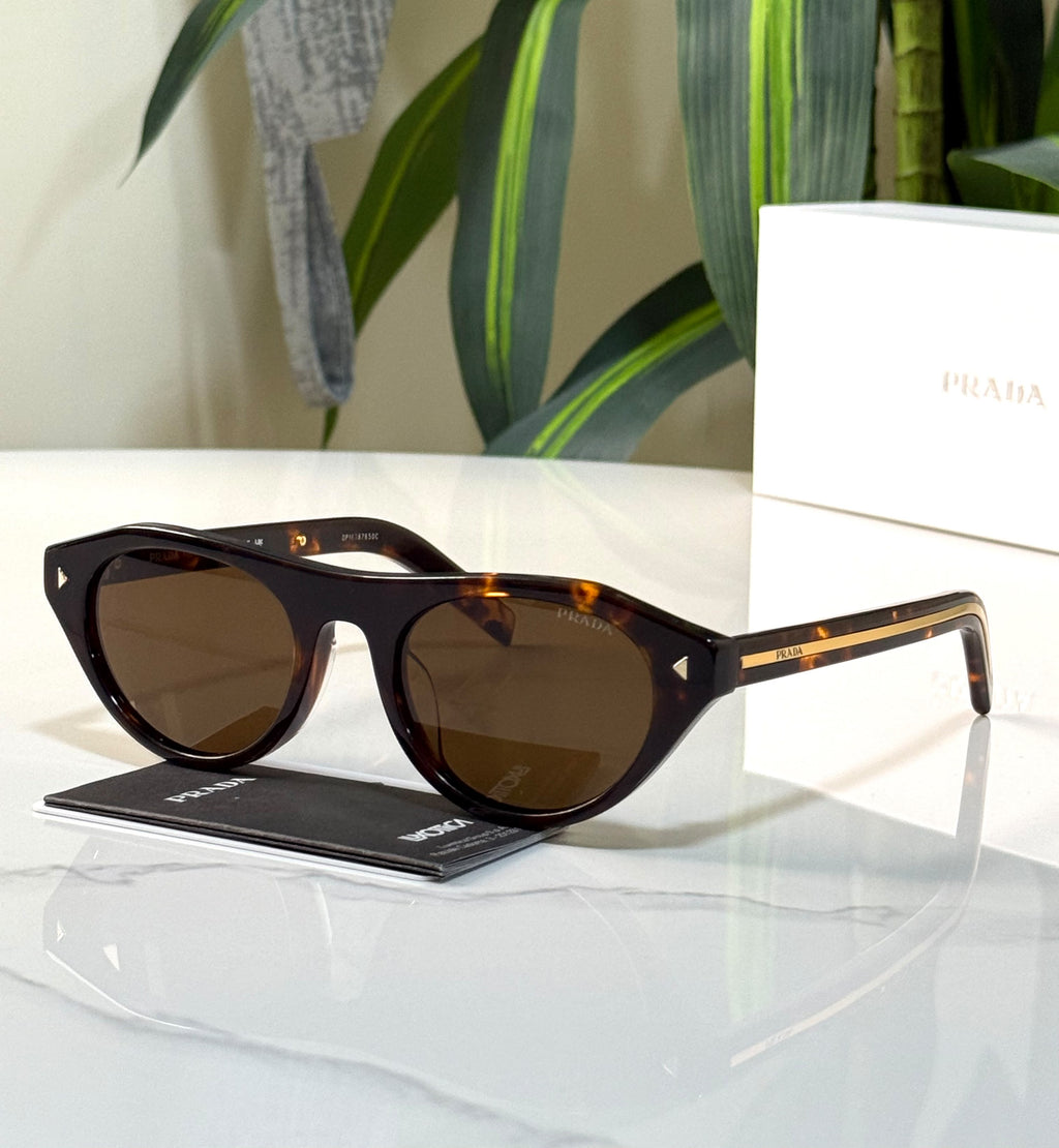 Prada Iconic Metal Plaque Sunglasses