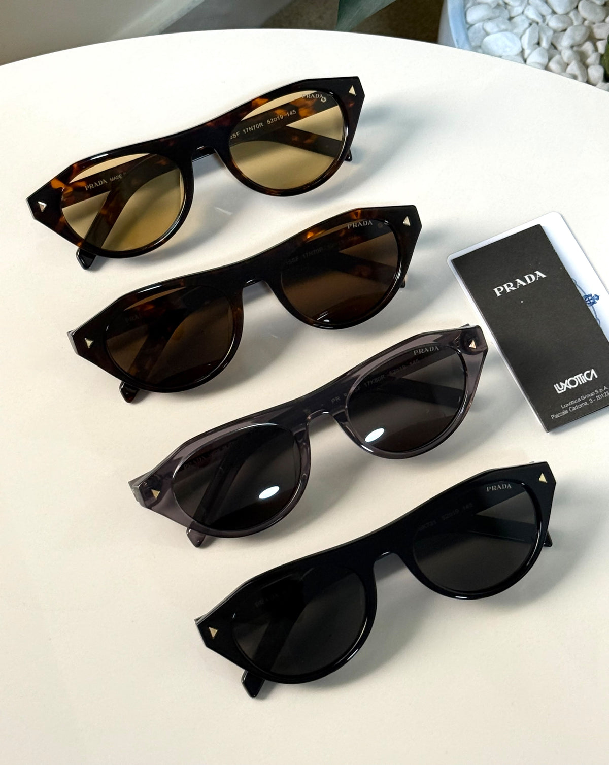 Prada Iconic Metal Plaque Sunglasses