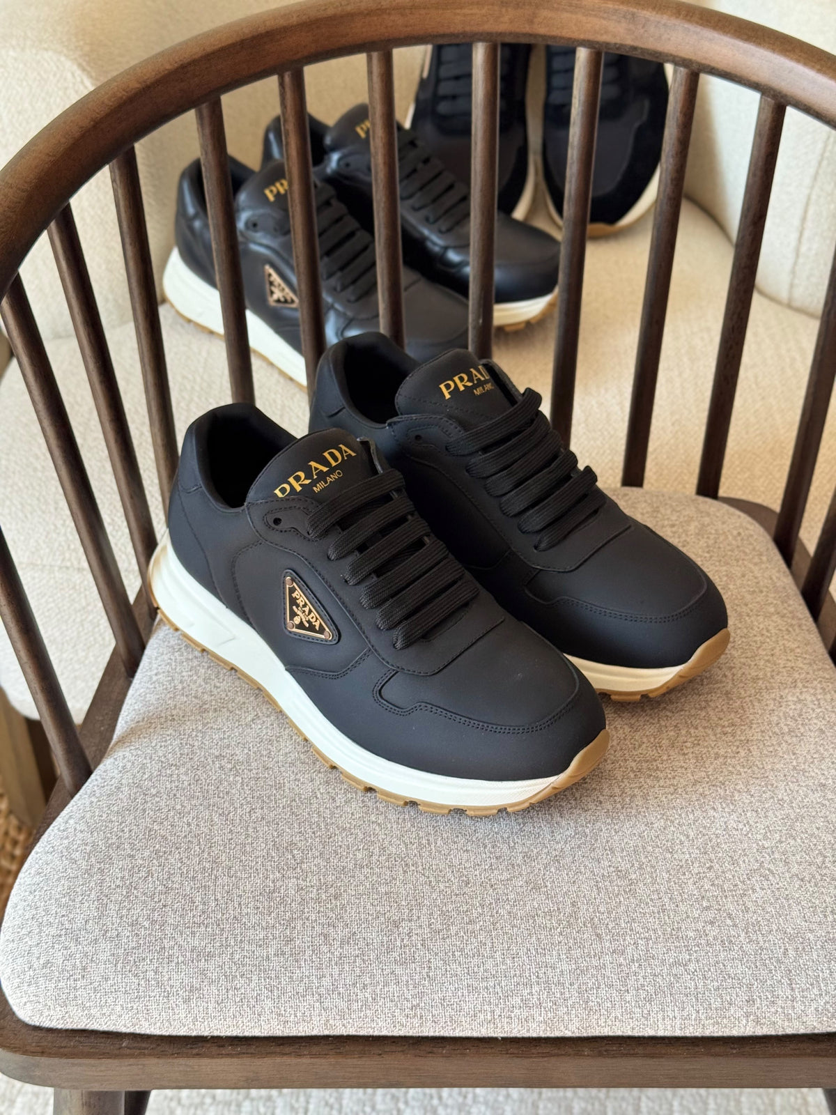 Prada Prax Re-Nylon and Suede Sneakers