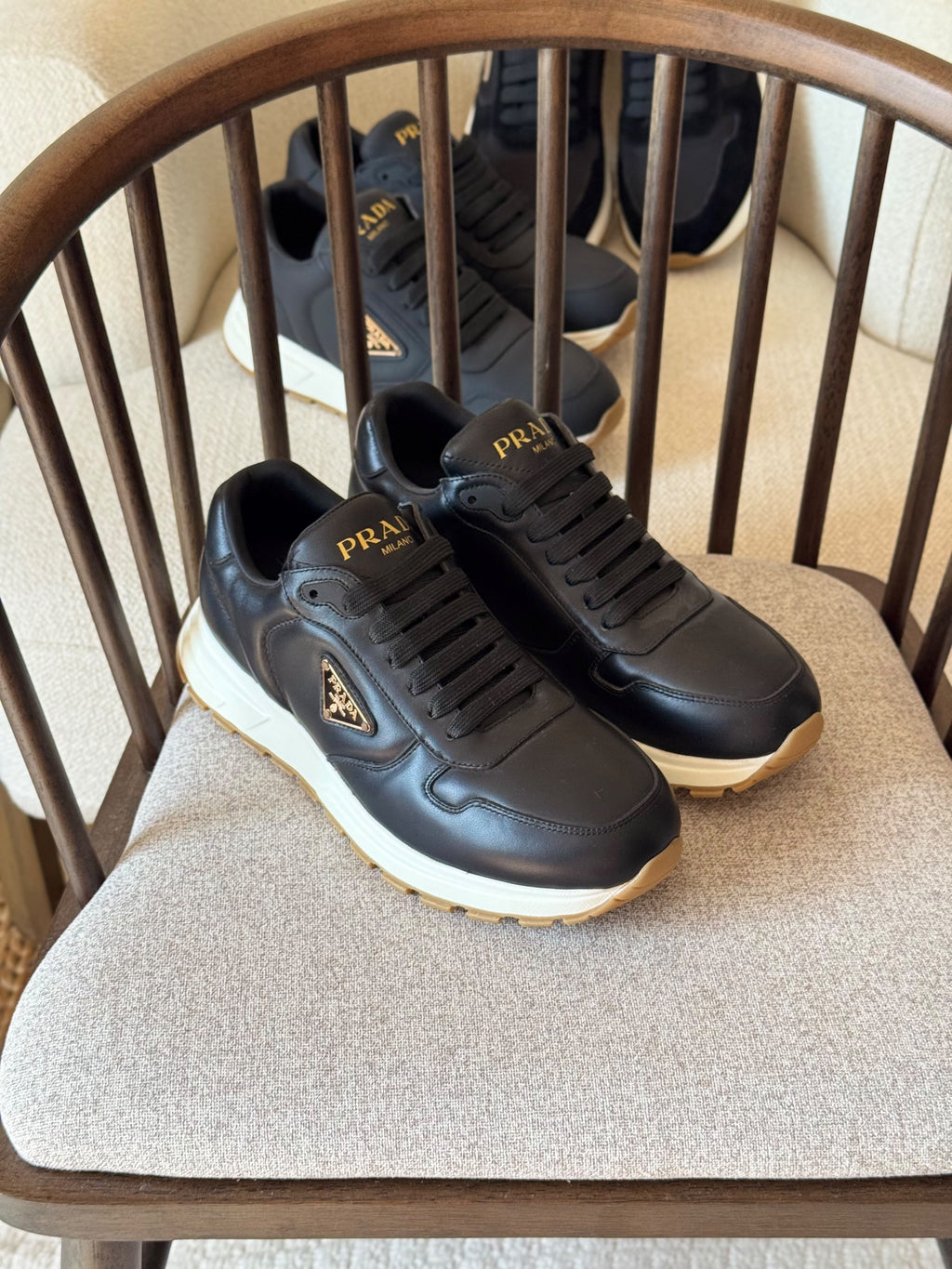 Prada Prax Re-Nylon and Suede Sneakers