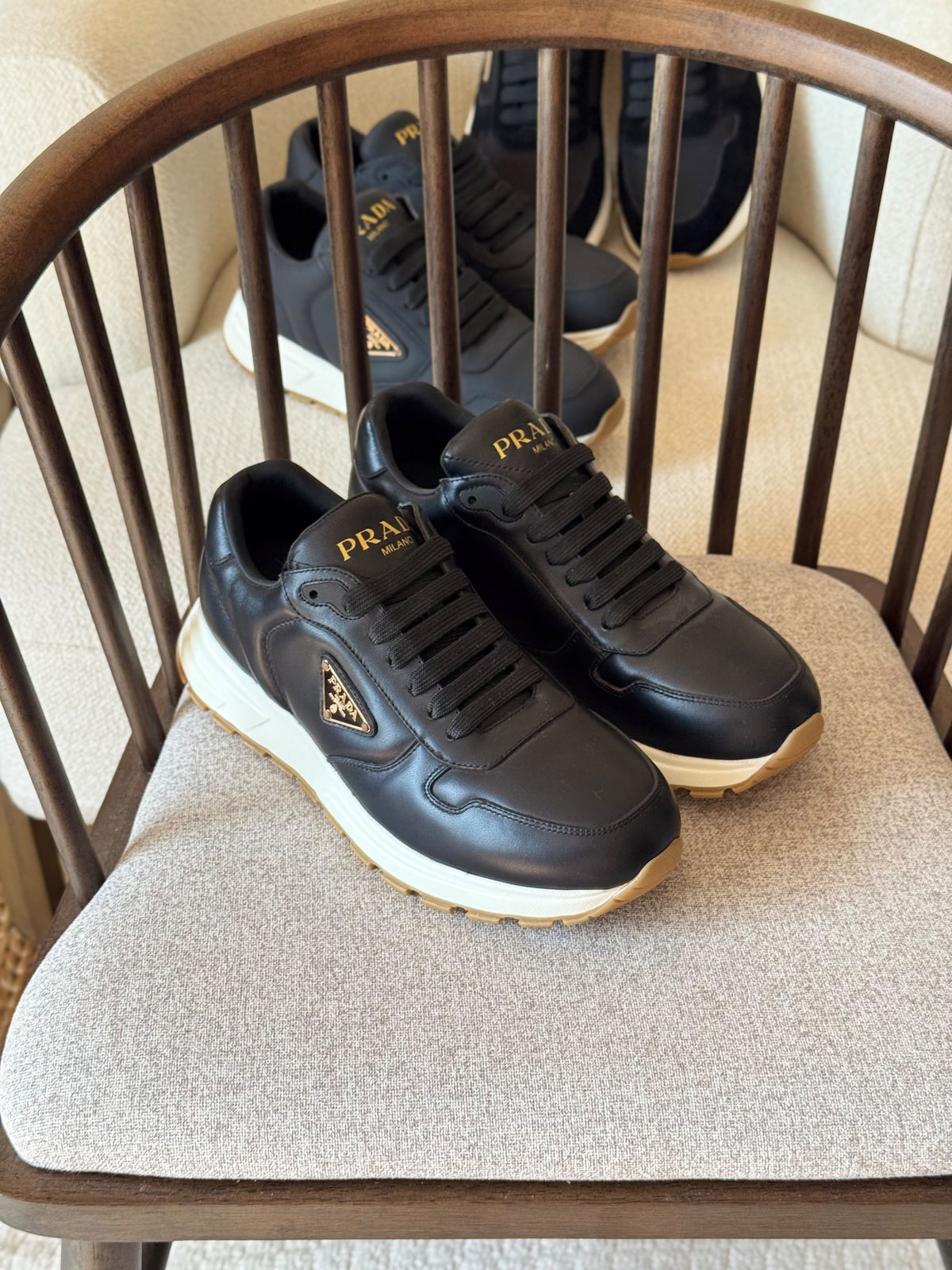 Prada Prax Re-Nylon and Suede Sneakers