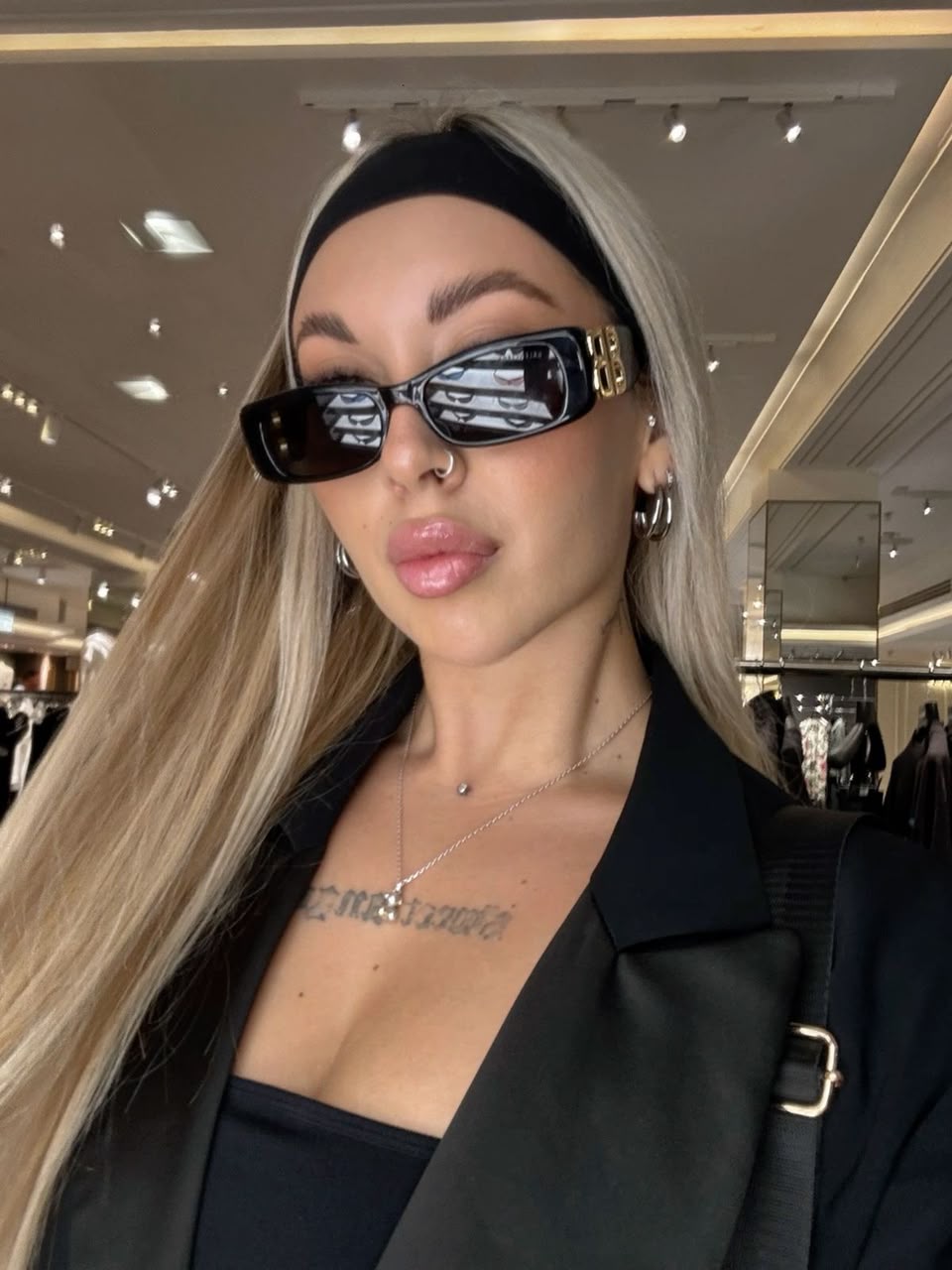 Balenciaga Dynasty Rectangle Sunglasses