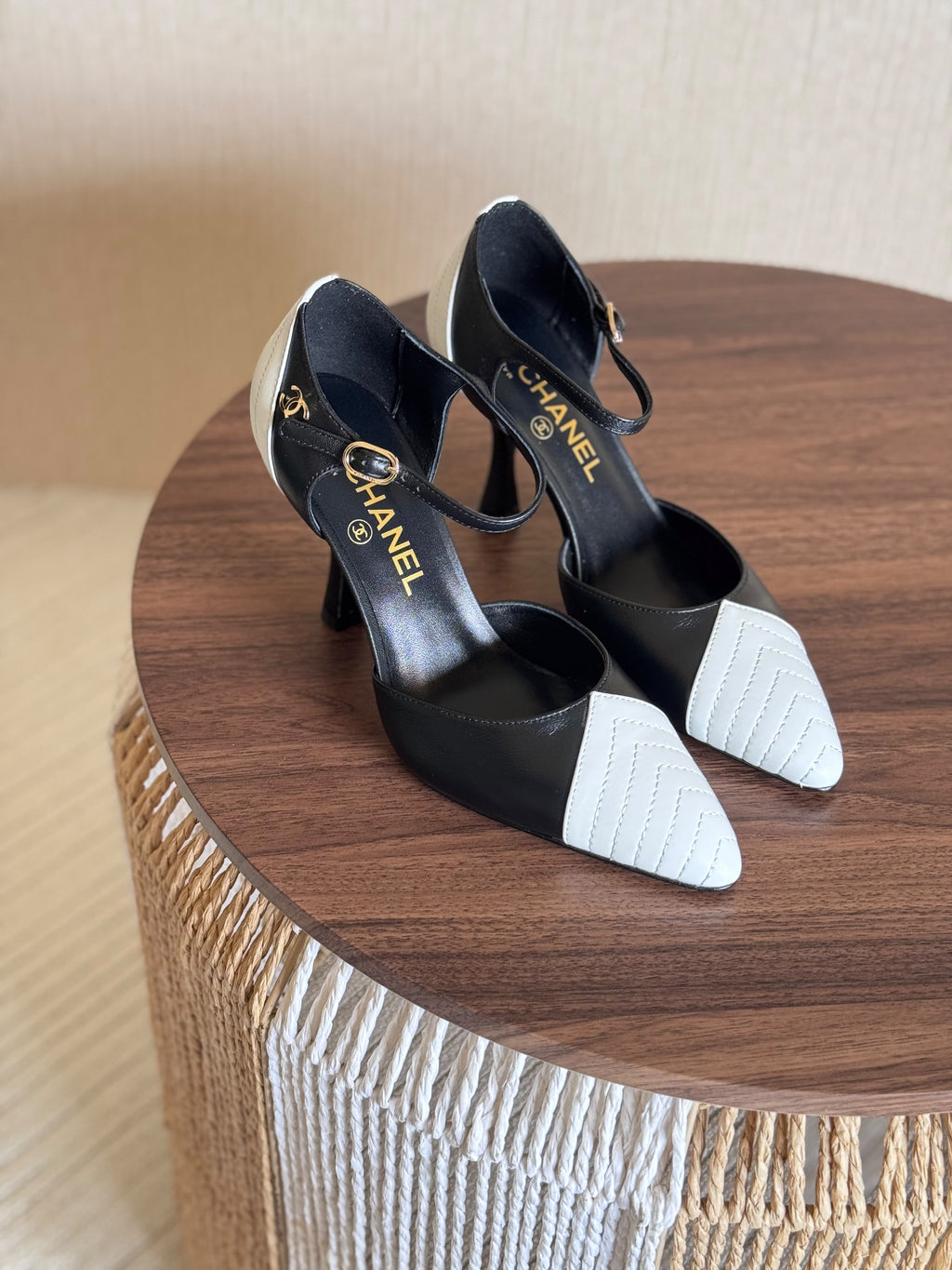 Chanel Pointed-Toe Mary Jane Pumps