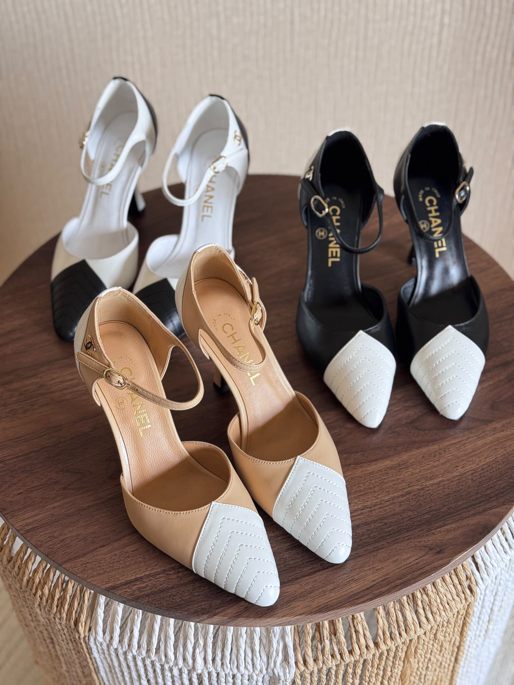 Chanel Pointed-Toe Mary Jane Pumps
