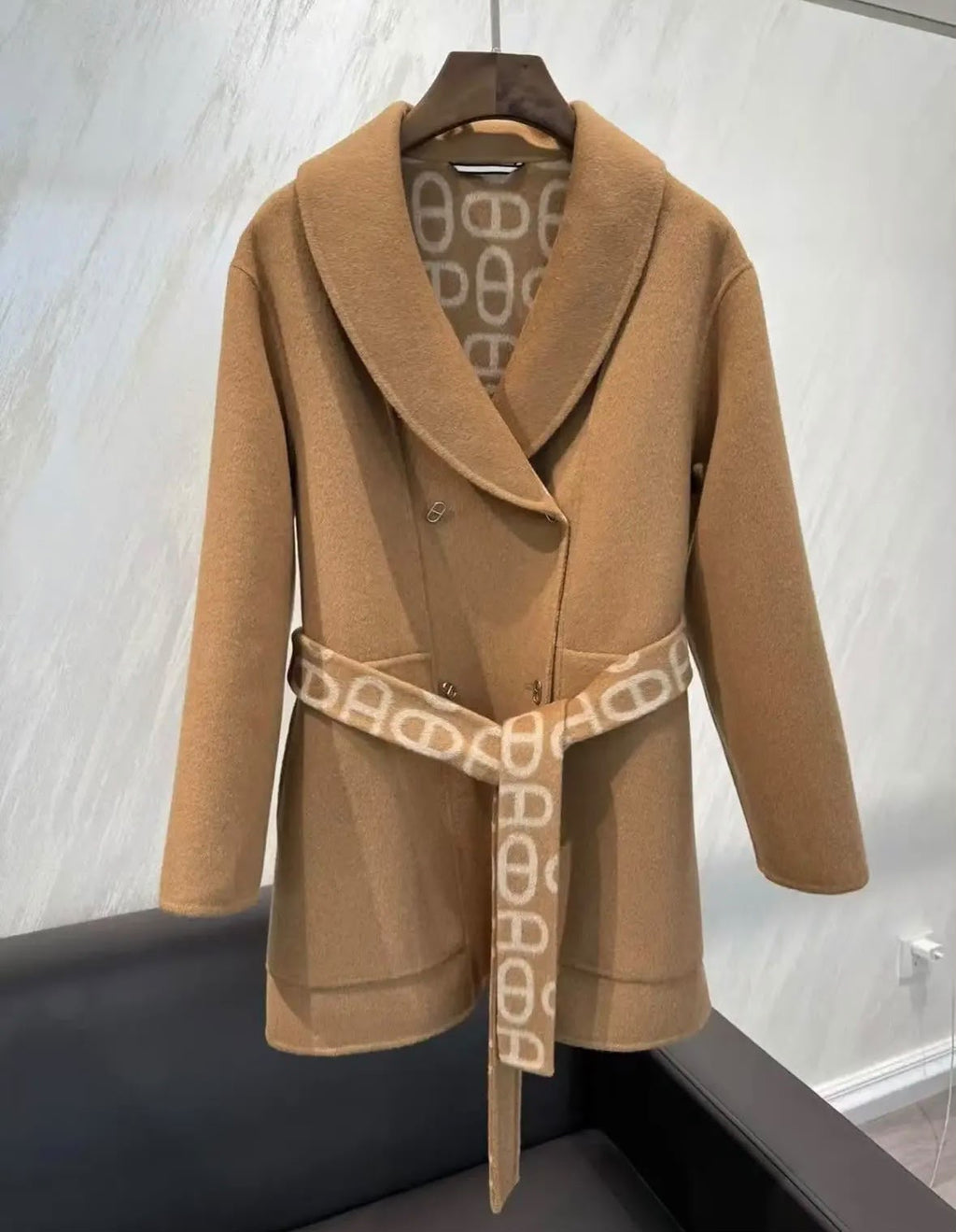 Hermes Reversible Belted Cashmere Wrap Coat