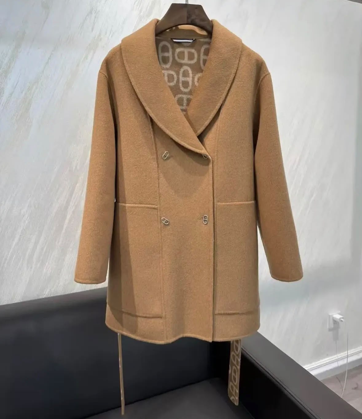 Hermes Reversible Belted Cashmere Wrap Coat
