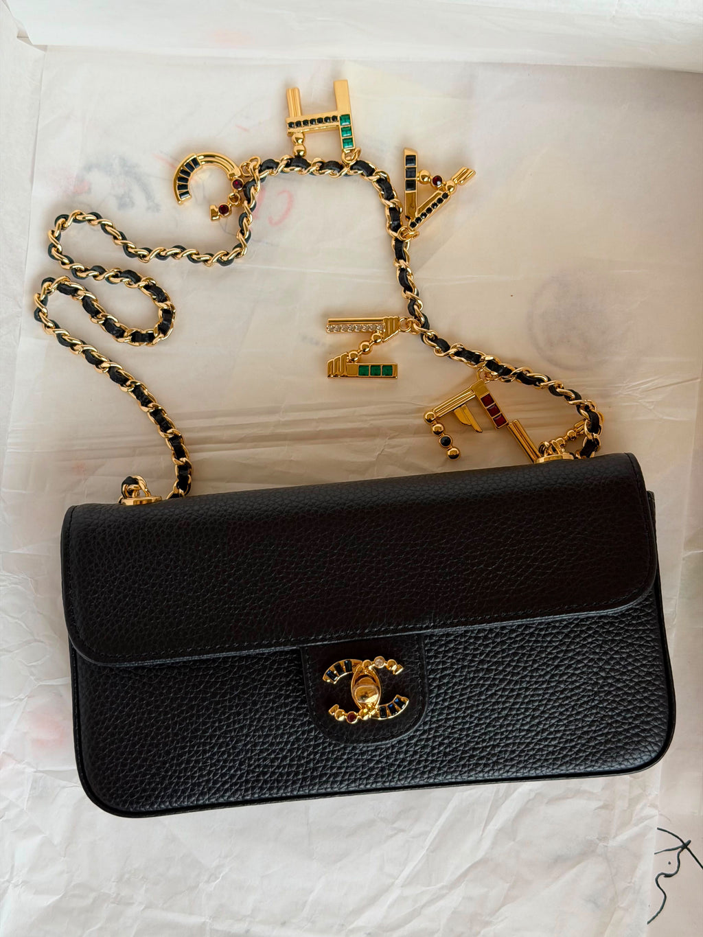 Chanel Fall-Winter 2026 Collection Lettering Charm Small Flap Bag