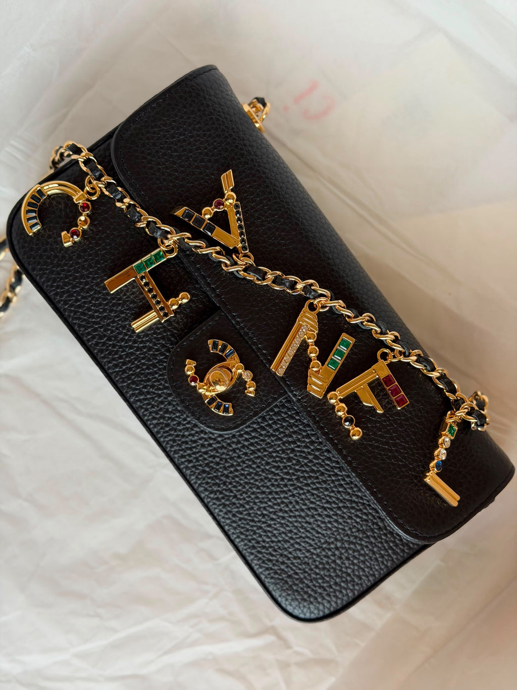 Chanel Fall-Winter 2026 Collection Lettering Charm Small Flap Bag