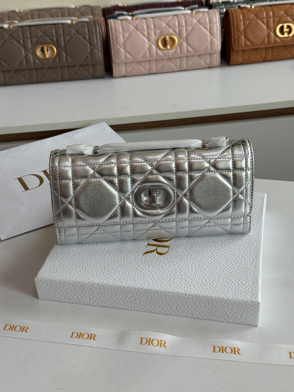 Dior Miss Caro Top Handle Pouch Bag