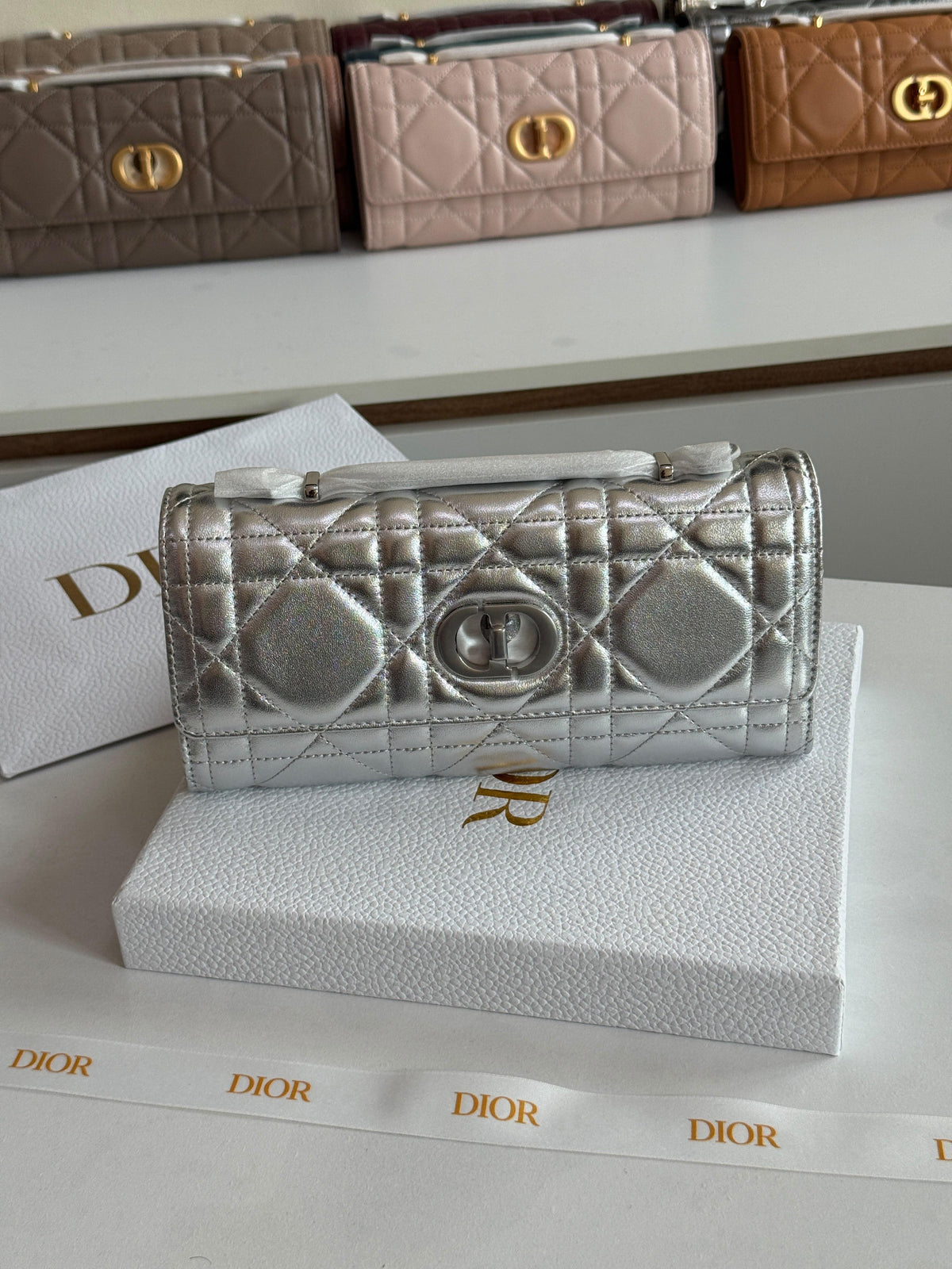 Dior Miss Caro Top Handle Pouch Bag