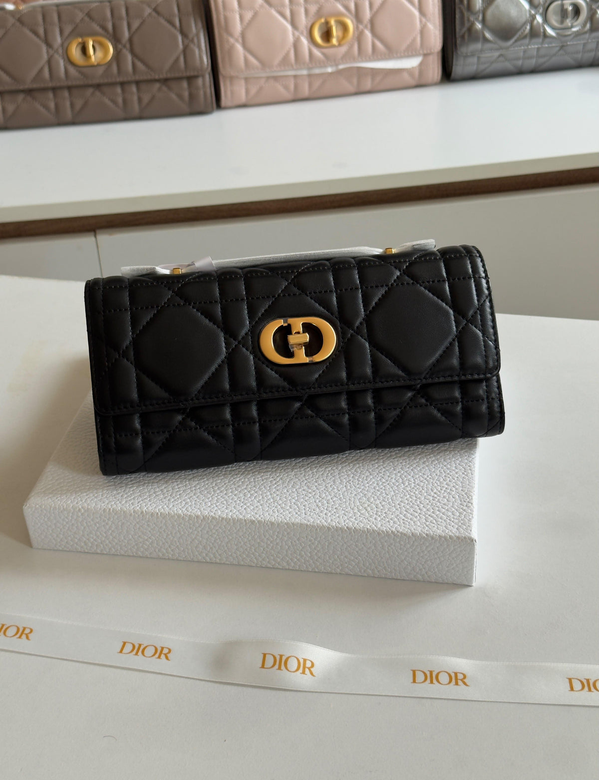 Dior Miss Caro Top Handle Pouch Bag