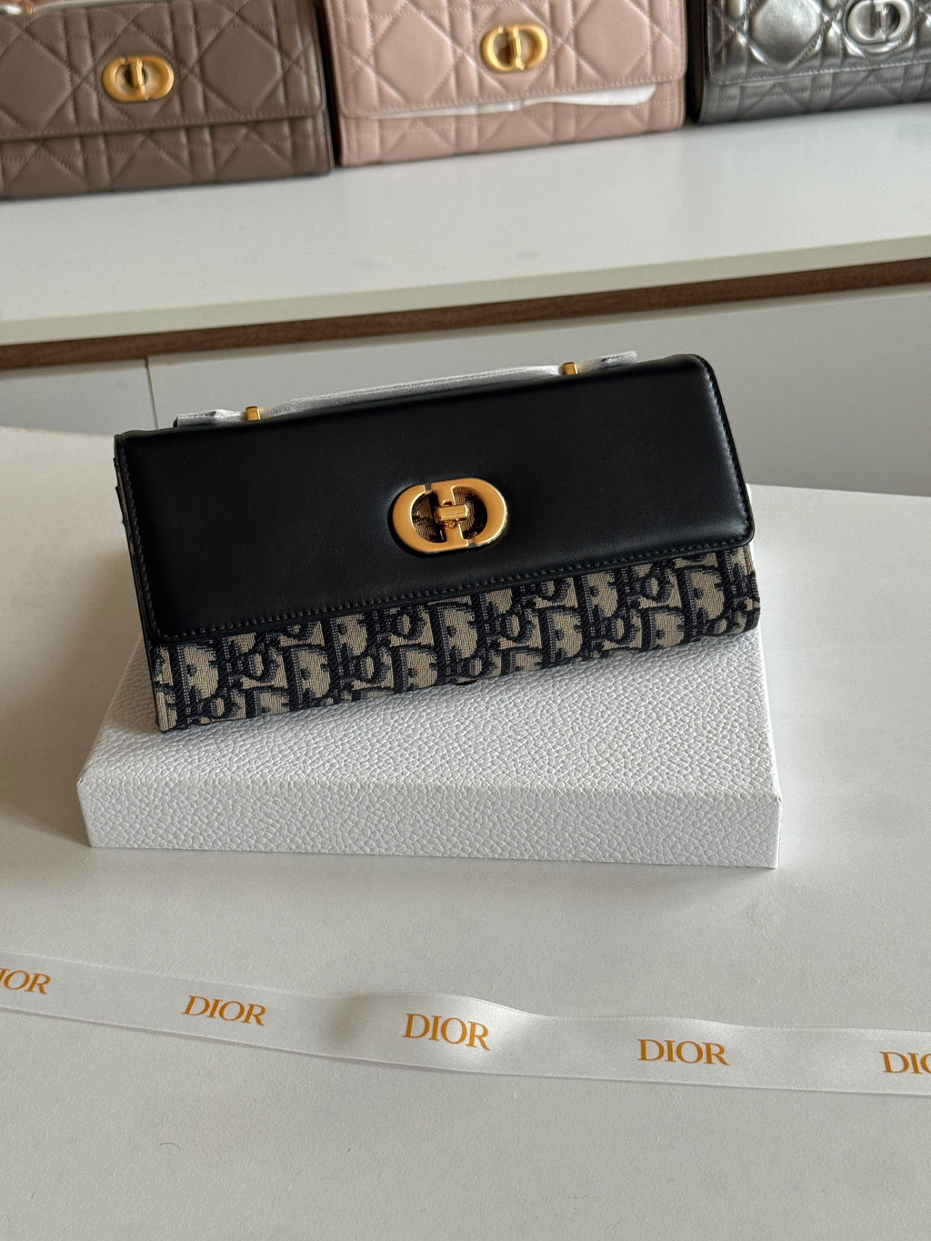 Dior Miss Caro Top Handle Pouch Bag