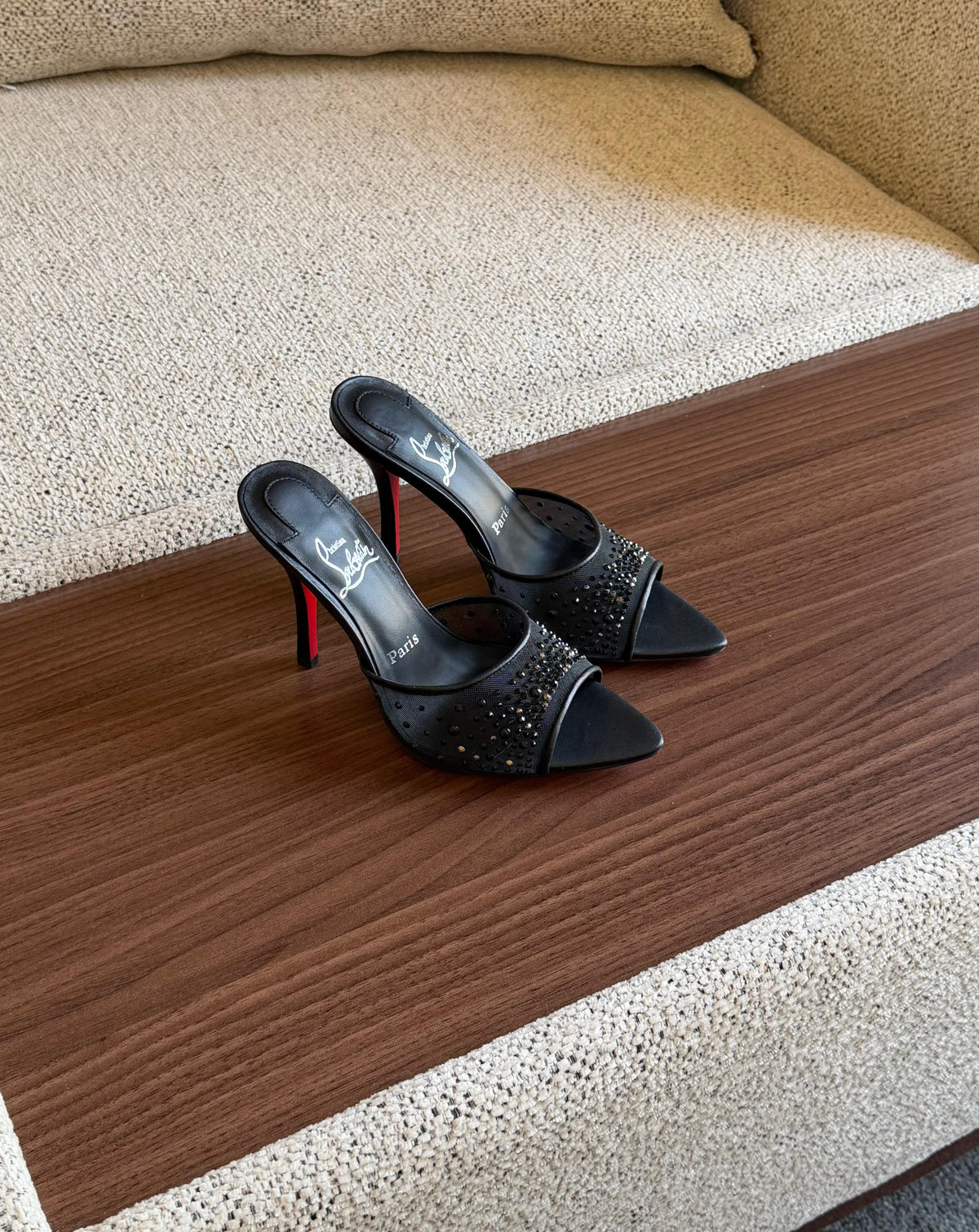 Louboutin Miss Z Mule Degrastrass Perla Mules