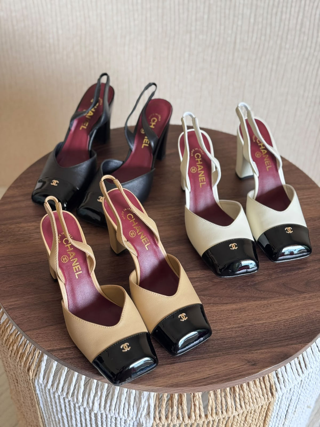 Chanel Matthieu Blazy Square-Toe Slingback Heels