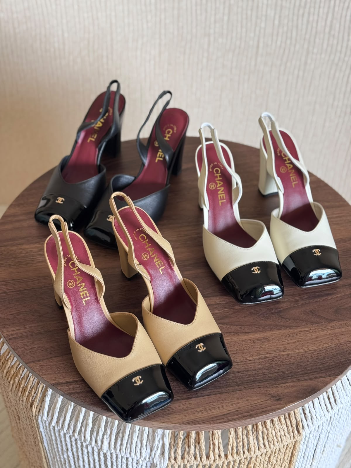 Chanel Matthieu Blazy Square-Toe Slingback Heels