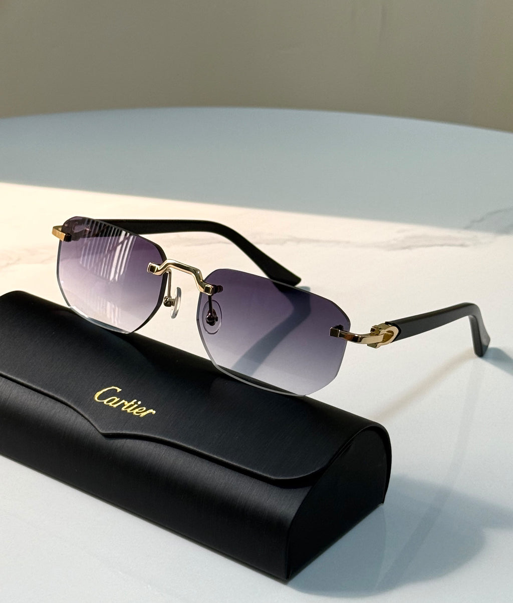 Première de Cartier Wood Sunglasses