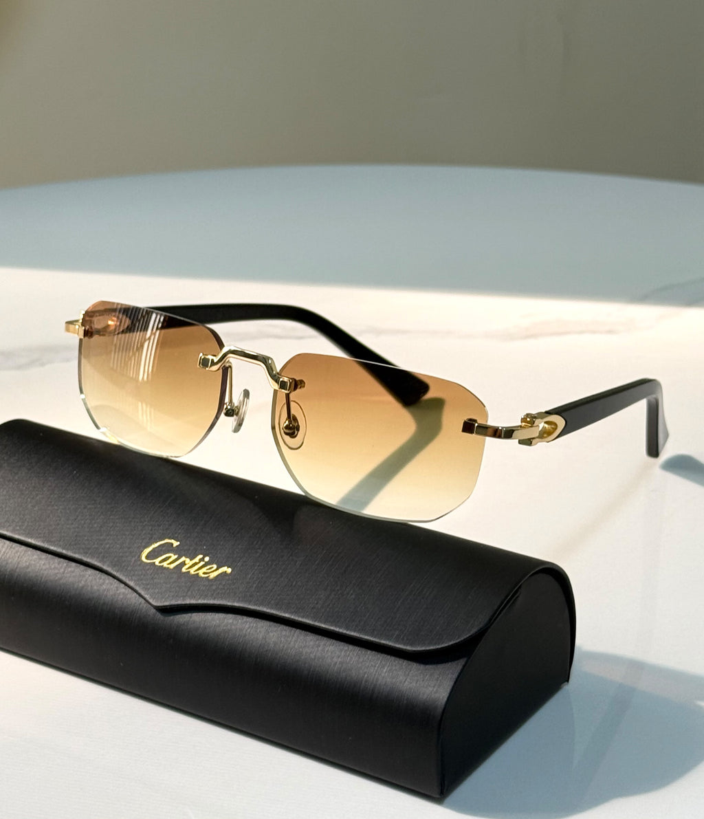 Première de Cartier Wood Sunglasses