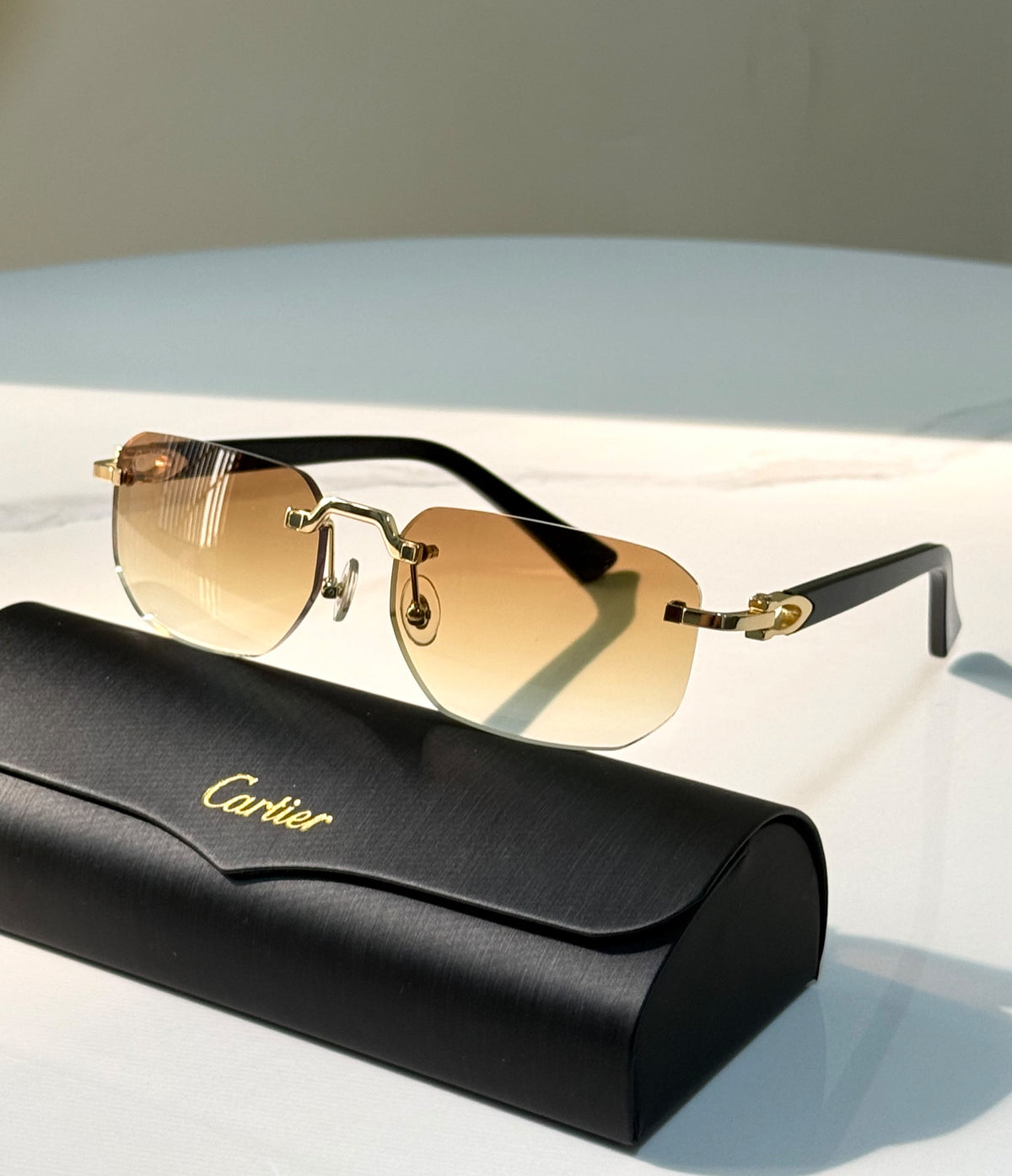 Première de Cartier Wood Sunglasses
