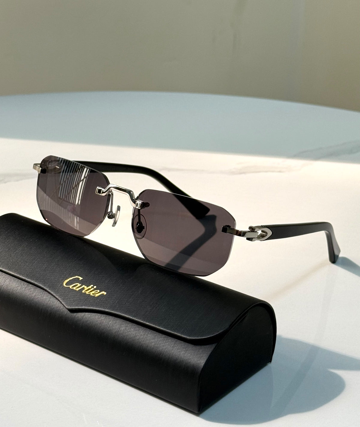 Première de Cartier Wood Sunglasses