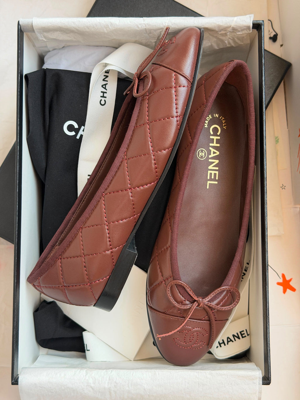 Chanel Quilted Lambskin Ballerina Flats