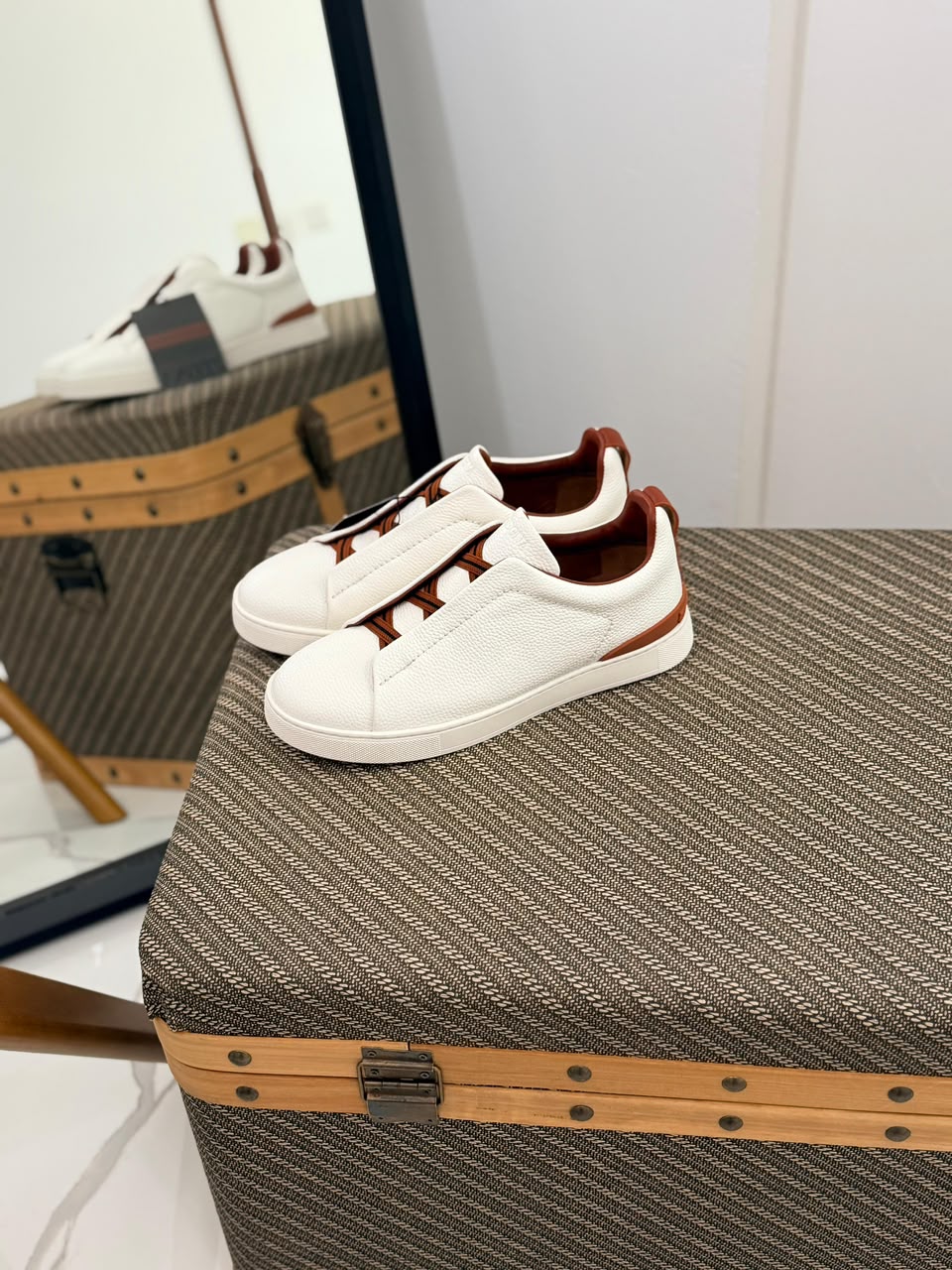 Zegna Triple Stitch Slip-On Sneaker