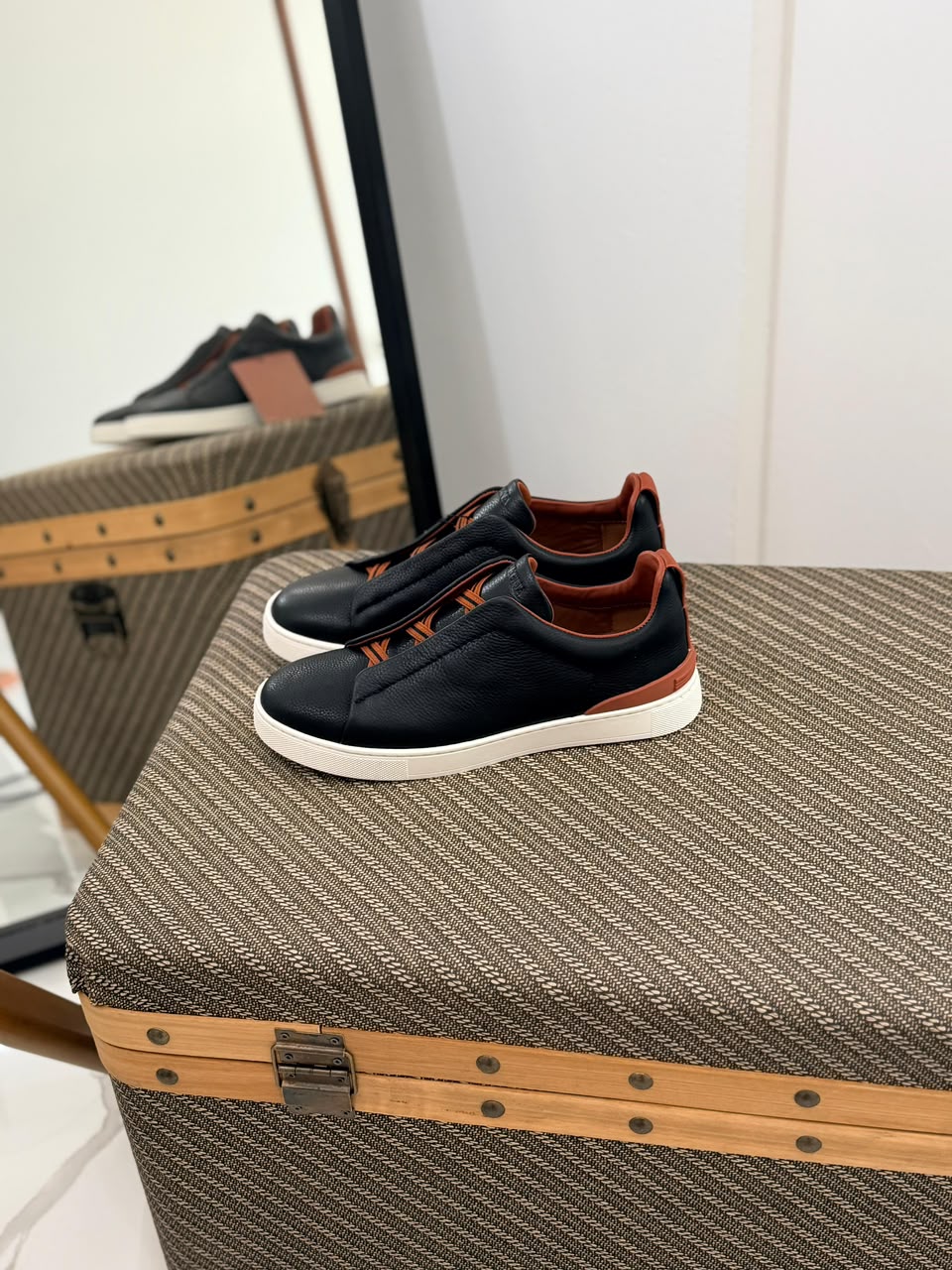 Zegna Triple Stitch Slip-On Sneaker