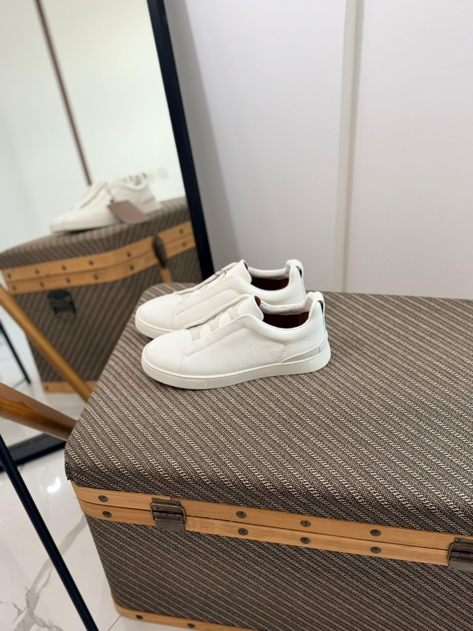 Zegna Triple Stitch Slip-On Sneaker