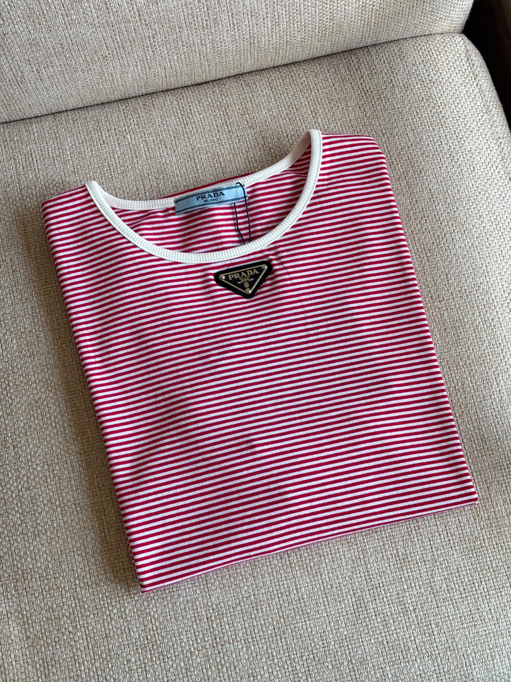 Prada Striped Jersey T-shirt