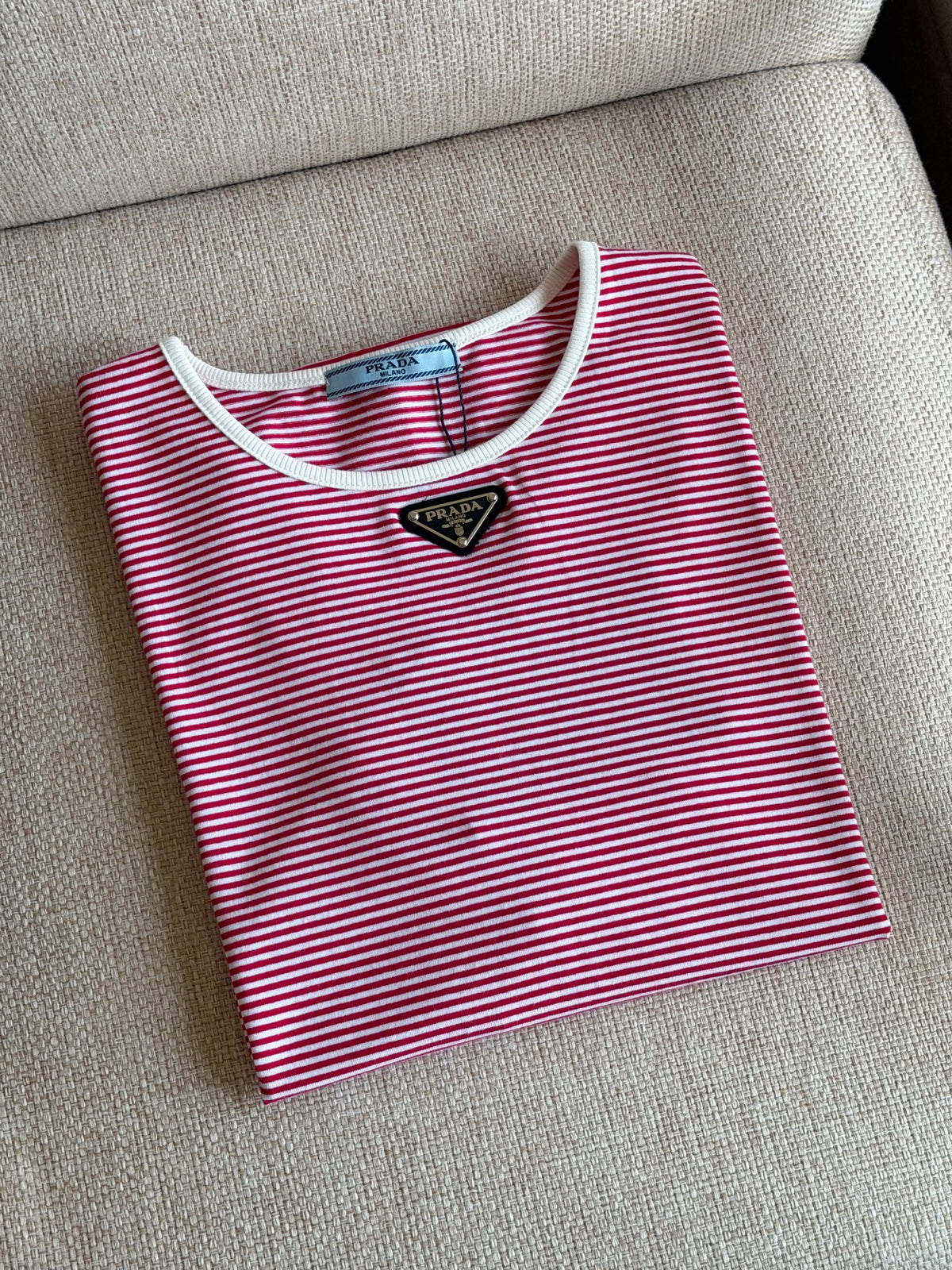 Prada Striped Jersey T-shirt