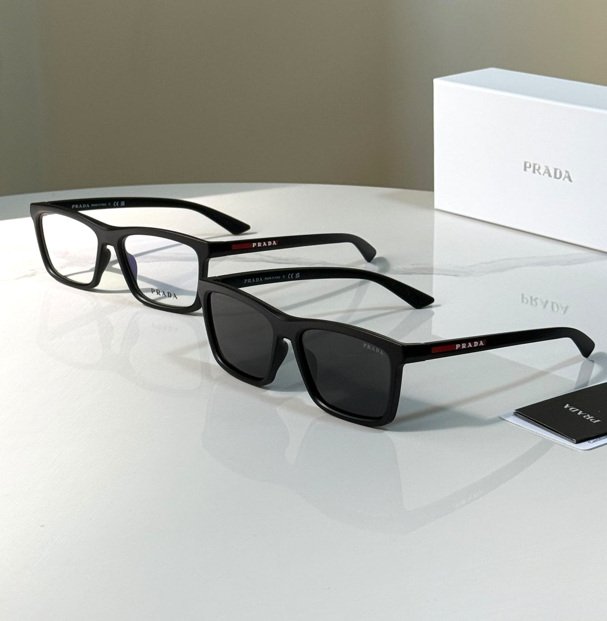 Prada Linea Rossa Square Sunglasses