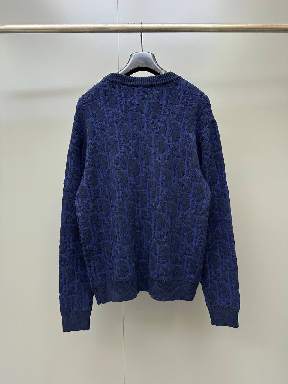 Dior Oblique Sweater in Ecru Cotton-Blend Jersey