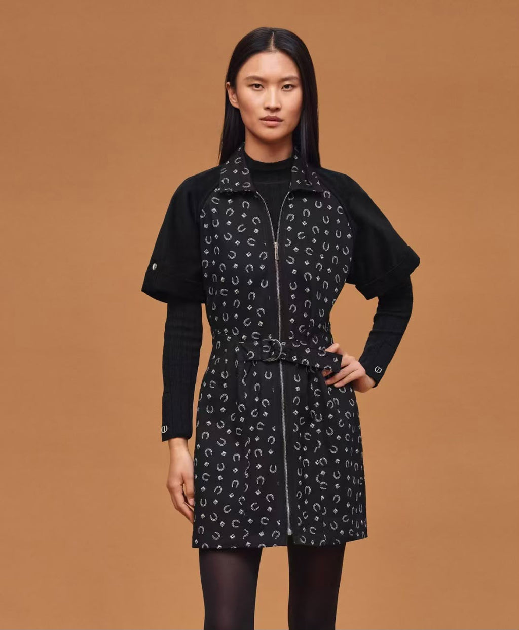 Hermes Porte-Bonheur Bandana Mixed Materials Dress
