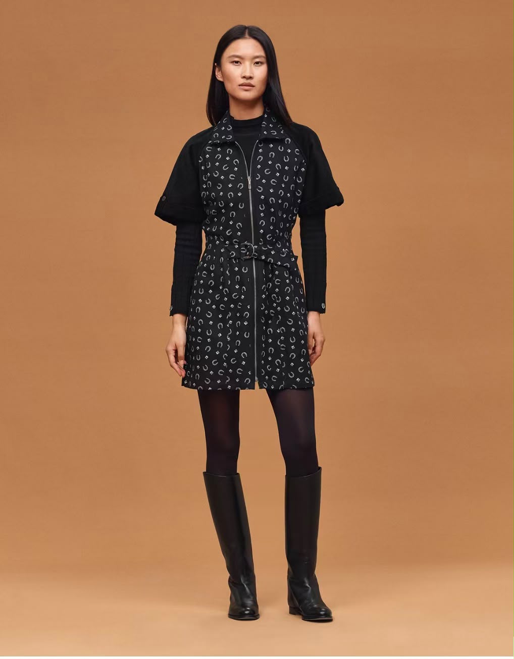 Hermes Porte-Bonheur Bandana Mixed Materials Dress