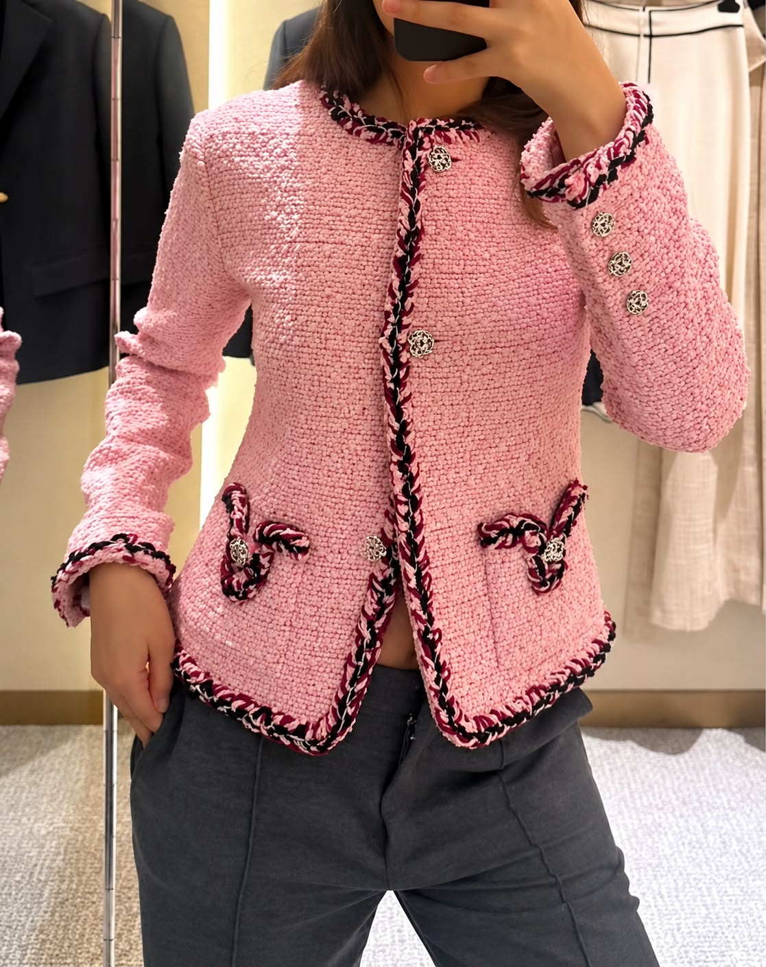 Chanel Pink Tweed Jacket