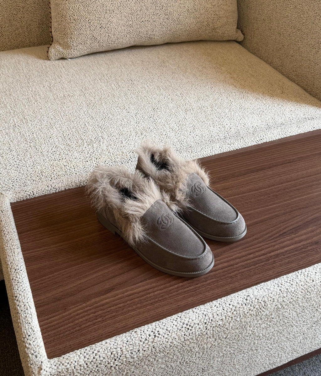 Chanel Coco Neige Shearling Moccasins