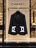 Chanel Oversized Graphic CC Logo Blazer