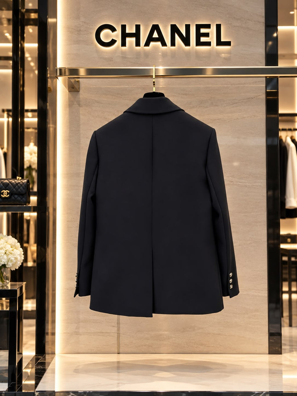 Chanel Oversized Graphic CC Logo Blazer