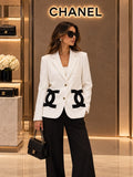 Chanel Oversized Graphic CC Logo Blazer