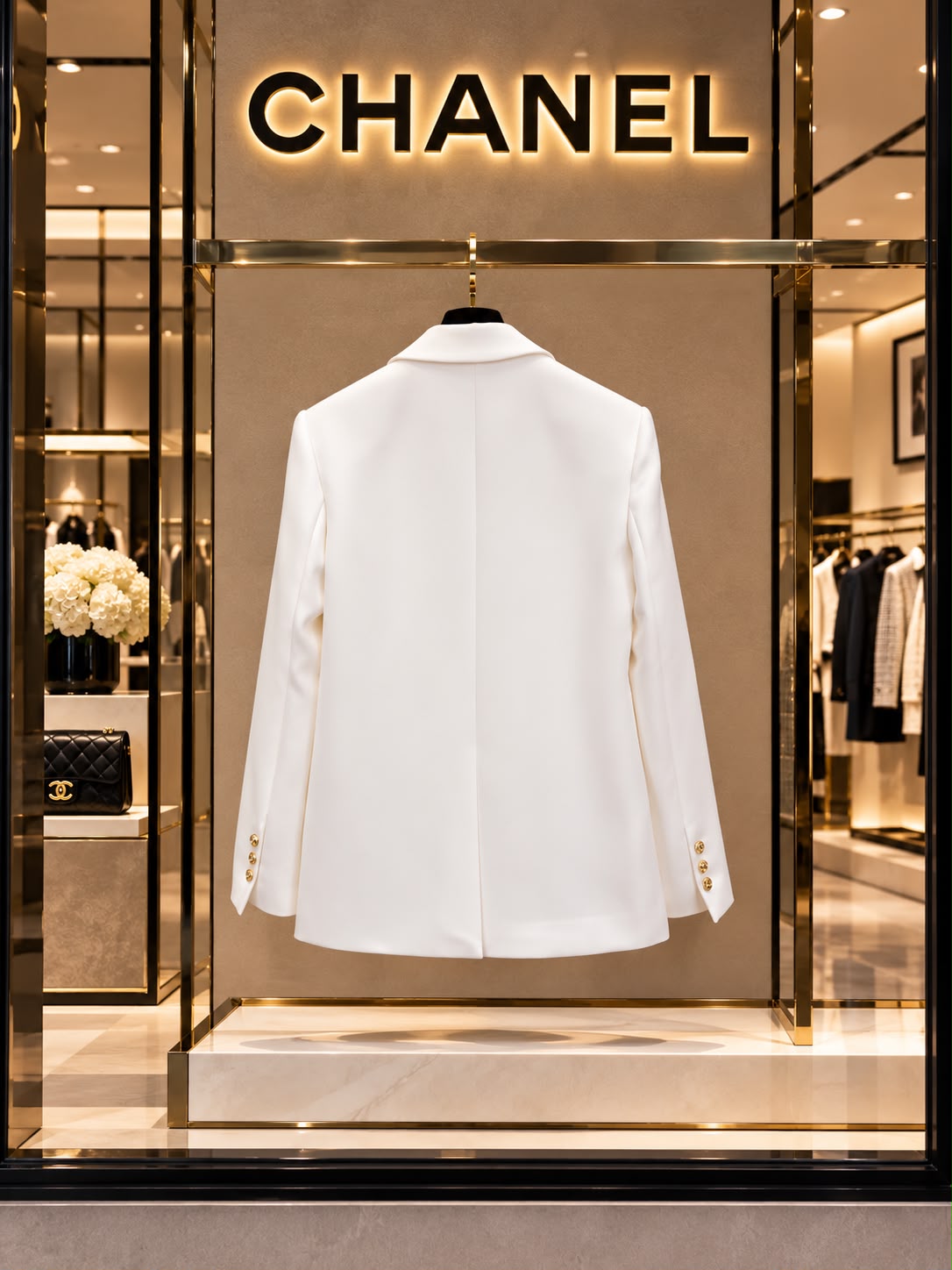 Chanel Oversized Graphic CC Logo Blazer