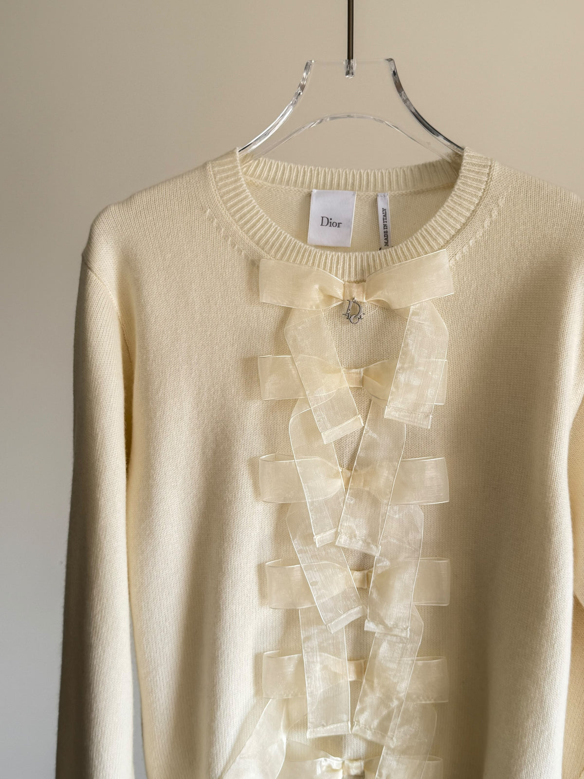 Dior Ribbon Bow Detail Sweater